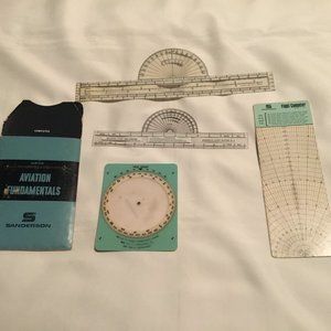 Vintage Sanderson Flight Computer SC-6 With PN-1 And SP-4 Flight Plotters